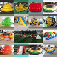 Nouveau saut 2M 3M Aqua Jump Water Floating Trampolines Trampolines gonflables avec toboggan pour parc d'attractions
