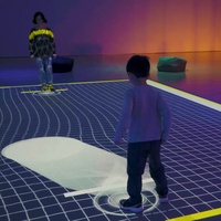 Planchers interactifs métalliques projetés Sqarcade, jeux personnalisés à thème pour parcs d'attractions intérieurs, projecteur de sol pour jeux augmentés