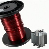 Cable de Cobre Plano Esmaltado en Poliuretano de 1.5mm Clase F para Bobinado de Transformadores Industriales Sumergidos en Aceite, RoHS, Calefacción, IP65