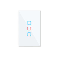 Interruptor de pared inteligente con panel cuadrado táctil WiFi Zigbee eWeLink de Comans Premium, para control remoto desde la aplicación, compatible con EE. UU. y Australia.