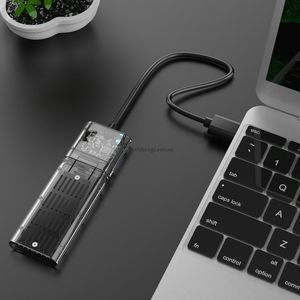 Şeffaf USB 3.0 Gen1 M.2 NGFF SATA SSD Kutusu Mobil Sabit Disk Kutusu Yüksek Hızlı Harici Depolama Kutusu - Product Image 1