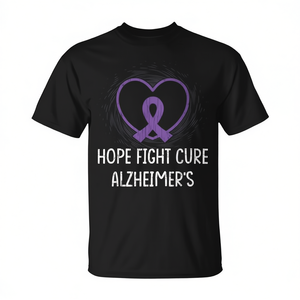 T-shirt graphique violet pour la sensibilisation à la lutte contre la maladie d'Alzheimer - Product Image 2