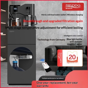 高級オフィスティーバーマシン 家庭用全自動氷温熱水一体型スマート音声メタルウォーターディスペンサー - Product Image 4