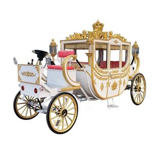 Carruaje Eléctrico de Alta Calidad Tipo Cenicienta, con Caballos, para Decoración de Bodas y Eventos, en Venta - Product Image 1
