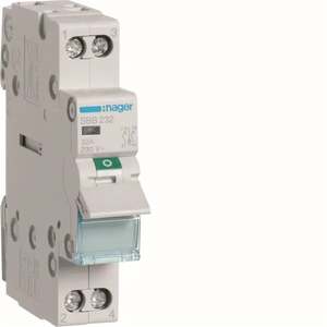 SBB232 Personalizzabile con interruttore non automatico Hager 2P 32A 230V AC modulo 1 DIN + indicatore luminoso - Product Image 1
