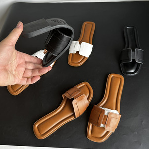 Tốt Bán 2024 Đầu Vuông Dây Đeo Đơn Mềm Trong Nhà Ngoài Trời Dép Đi Trong Nhà Phụ Nữ Dép Đi Trong Nhà Phụ Nữ Giày Dép Phẳng Dép <span class=keywords><strong>Flip</strong></span> <span class=keywords><strong>Flops</strong></span> - Product Image 4