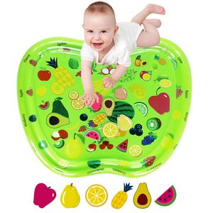 Tapis aquatique gonflable pour bébé en forme de pomme, design fruité, tapis de jeu sensoriel pour nourrissons, jouet de développement précoce - Product Image 5