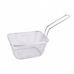 <b>Kitchen</b> <b>Gadgets</b> Square Mini Fried Basket Restaurant Fried Food Basket Chips Basket Fried Chicken Snack Chips Iron Colander <b>Tool</b> - Product Image 1