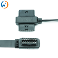 Cable OBD J1962 Cable adaptador OBD plano de 16 pines macho a hembra tipo T 30 CM