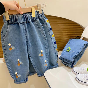 Nuevos Jeans Harem de Moda Coreana Primavera y Otoño 2025 para Niñas Pequeñas y Niños, Pantalones Casuales Sueltos de Tela de Mezclilla - Product Image 3