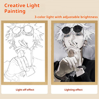 Caja de Luz LED Personalizada, Lámpara de Anime con Logotipo, Envío Directo, Luz de Anime con Alimentación USB, Marco de Madera Acrílica