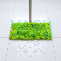 Yep Green Chenille Fabric Ultra-Fine Fiber Nap 2cm Mop Cloth 7 Needles/10cm DIY OEM Customized Size Stainless Steel Roller for