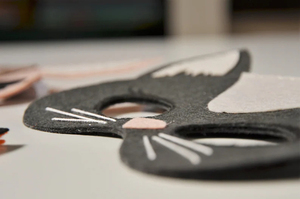 <span class=keywords><strong>Masque</strong></span> en feutre renard <span class=keywords><strong>chat</strong></span> et cerf fait à la main, <span class=keywords><strong>masque</strong></span> en feutre pour Halloween, carnaval, fêtes et célébration - Product Image 6