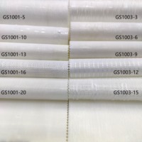 Tissu de rideau en voile transparent jacquard naturel 100% polyester M&Y GS1101-2, respirant, teint en fil, largeur 280 cm, certifié OEKO-TEX