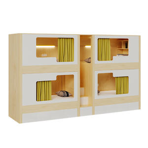 Fabriek Op Maat Moderne Metalen Slaapzaal Ruimte Capsule Volledig Stapelbed Voor School Slaapkamer Jeugdherberg E-Sports Hotel Appartement - Product Image 1