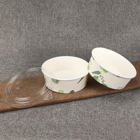 1400ml coréen jetable nouilles instantanées à induction utiliser récipient en papier chauffant bols à salade bol en papier à soupe