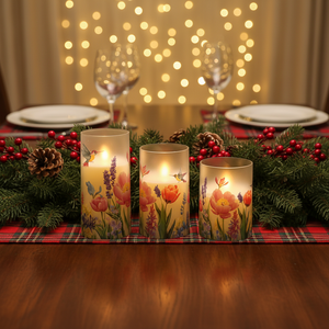 결혼식, 생일, 파티, 크리스마스 및 가정 장식용 원격 기능 PILLAPlastic 무염 촛불 3개 세트 LED 촛불 - Product Image 4