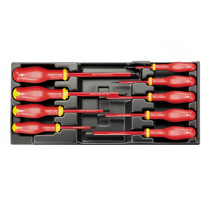 Caja de Almacenamiento de Herramientas de Plástico para Uso en Almacenes Logísticos con Juego de Destornilladores Rojos - Product Image 2