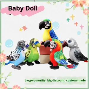 Juguete de Peluche de Loro Guacamayo de Simulación, Decoración de Aves, Regalo Cognitivo y Relajante, Venta al por Mayor - Product Image 2