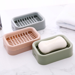 Minimalist Rectangular <b>Plastic</b> Soap Dish With Drainage <b>Mesh</b> For Bath And Travel Use - Product Image 1