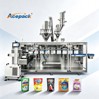 Machine d'emballage horizontale automatique à grande vitesse certifiée CE SG-240Z pour sachets à fermeture éclair en plastique, avec remplissage de poudre et scellage contrôlés par PLC