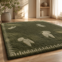 Tapis de luxe moderne tufté à la main 100 % polyester, tapis moelleux et shaggy fait main pour salon et chambre, taille personnalisée OEM ODM