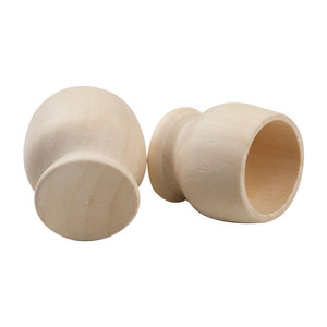 Ornements d'œufs en bois 4,5x3,5cm 5x2,8cm, fournitures artisanales pour enfants, peinture DIY, printemps 2024 - Product Image 5