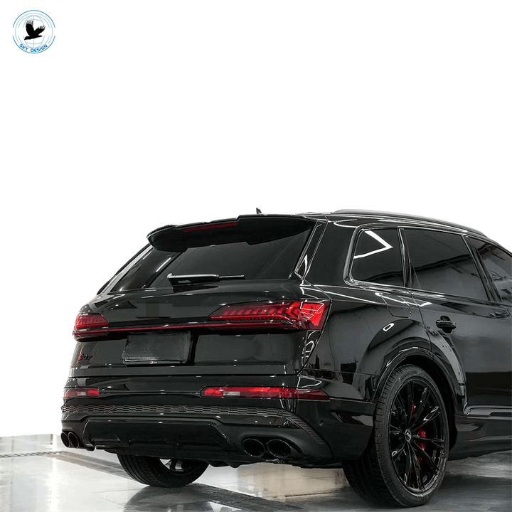Car Middle Grilles Rear Diffuser Exhaust Tips SQ7 Body Kit for Audi Q7 Facelift Parts