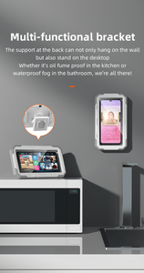 <span class=keywords><strong>Porta</strong></span> telefono doccia impermeabile 360 rotazione a parete supporto Anti nebbia custodia per cellulare con gancio per asciugamano - Product Image 6