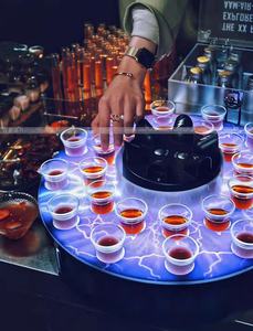 Support de tasse à balles créatif, nouvel ensemble de support de vin de <span class=keywords><strong>jeu</strong></span>, support de cocktail lumineux, support de vin de charge en acrylique LED - Product Image 6