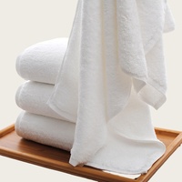 Factory Wholesale Towels Luxury Cotton Bath 16S /21S/32S White Hotel Towels Set Luxury for Hotel Use