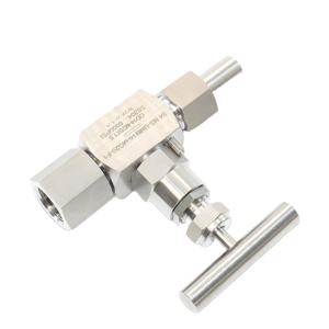 Katup Jarum Stainless Steel 316L Manual 2 Arah Kontrol 6000psi Penggunaan Air Kustomisasi Instrumen - Product Image 4