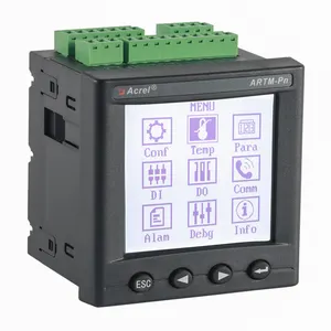 Acrel artm-pn temperatura sem fio. Equipamento de medição com rs485 alarme saída de dados de termopar de temperatura multicanal logger