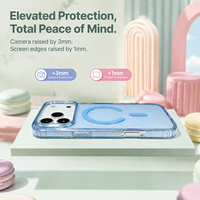 Coque de téléphone magnétique transparente à paillettes pour iPhone 17/18 Pro Max 15 13 16, compatible avec le chargement sans fil, antichoc, étui scintillant, vente en gros