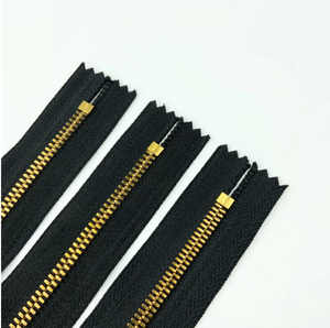 Cremallera Metálica para Jeans, Cremallera <span class=keywords><strong>de</strong></span> Latón Popular, Duradera, <span class=keywords><strong>de</strong></span> Alta Calidad, con <span class=keywords><strong>Dientes</strong></span> Dorados <span class=keywords><strong>Antiguos</strong></span> para Chaqueta - Product Image 2