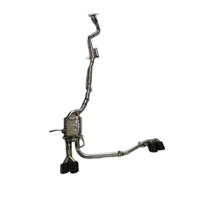 Système d'échappement avec embouts en fibre de carbone de conception performante pour BMW E46 318 2.0 <span class=keywords><strong>2004</strong></span> - Product Image 1