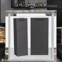 Sac fourre-tout en carton ivoire pour vin avec impression offset, emballage de luxe recyclable pour bouteilles de vin et de spiritueux