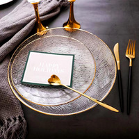 Phnom Penh – assiettes à dîner créatives en verre Transparent avec marteau en maille