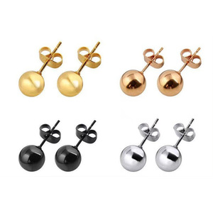 0.8MM 316L Ball <b>Stud</b> | 20G Stainless Steel 18K PVD Gold Plated, Rose Gold & <b>Silver</b> Earrings | Waterproof Hypoallergenic, Durable - Product Image 6