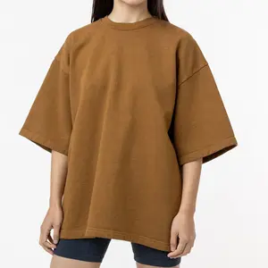 Atacado Clássico Estilo Oversize Mulheres Cropped T Camisas Soltas Casuais Mulheres Tee Para Senhoras