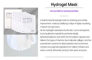 Fabriqué en corée ATO santé et beauté VitaHyaBall-Tox masque de gel hydratant feuille de masque de peau de réduction des pores - Product Image 3
