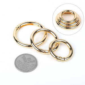 Boucles de sac à main en métal 13/<span class=keywords><strong>16</strong></span>/20/25/28/33mm ressort joint torique rond mousqueton mousqueton ressort porte-clés fermoir bijoux à bricoler soi-même sac accessoires - Product Image 4