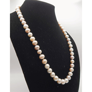 Grande collana di perle 11mm con chiusura in oro bianco 14k - Product Image 3