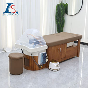 Foot and Head <strong>Spa</strong> Shampoo <strong>Bed</strong> Lay Down Hair Wash Thai Massage Salon Sink Korean Pedicure Wooden Head <strong>Spa</strong> <strong>Bed</strong> - Product Image 6