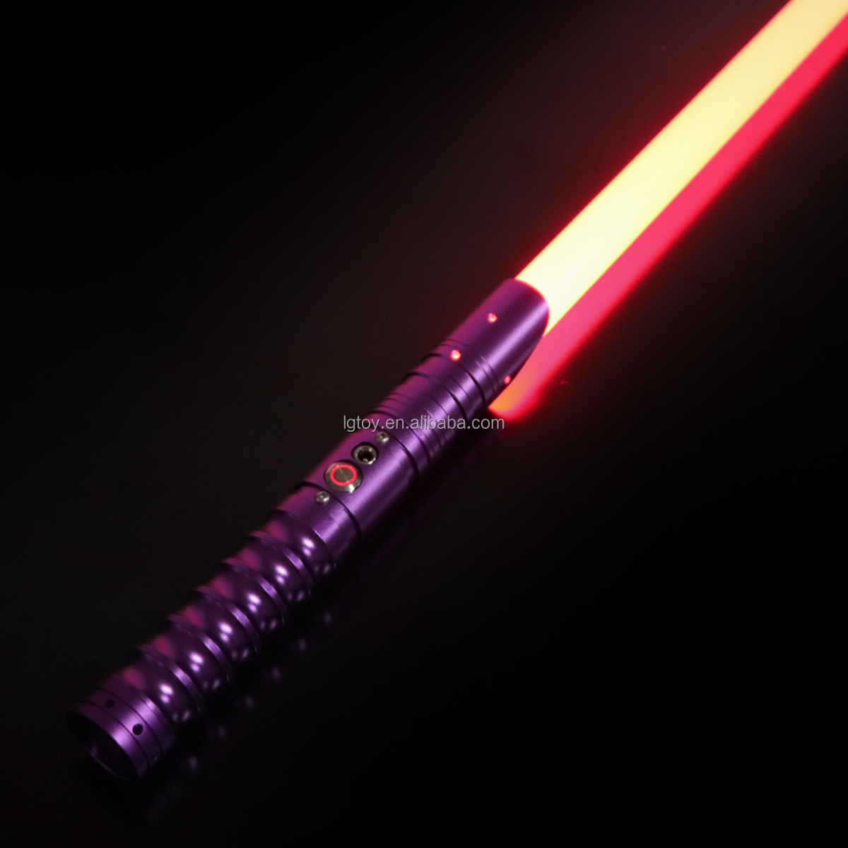 lgt saberstudio金属刀柄无限彩色重型决斗光剑,带有平滑摆动冲击波