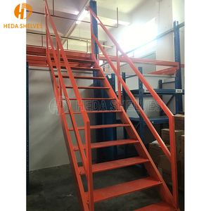 Suelo de ático de acero resistente, estructura de mezzanine con escalera, estante de varios niveles - Product Image 2