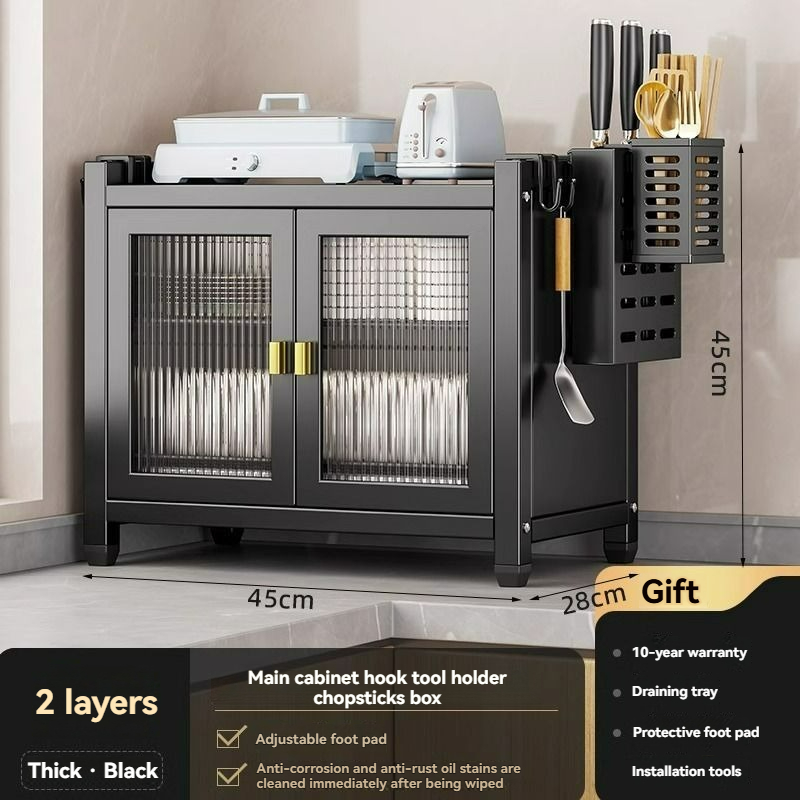 double-layer single rack full set of accessories 4 hooks