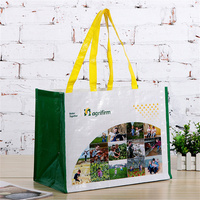 Sac fourre-tout en PP tissé laminé durable, personnalisé, avec impression, promotion du fabricant chinois, fourni par l'usine.