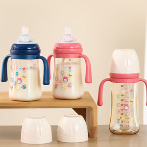 Biberon pour bébé de 240 ml et 300 ml, à ouverture standard, en PP, avec <span class=keywords><strong>tétine</strong></span> souple, anti-fuite, pour l'alimentation au lait, confortable pour l'alimentation du bébé - Product Image 6