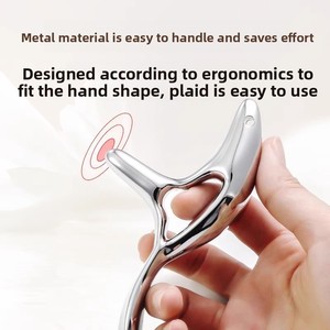 Dispositivo de Masaje <span class=keywords><strong>Facial</strong></span> Triangular de Acero Inoxidable para Terapia de Acupresión, Raspador de Meridianos Gua Sha, Cómodo y Moderno - Product Image 5